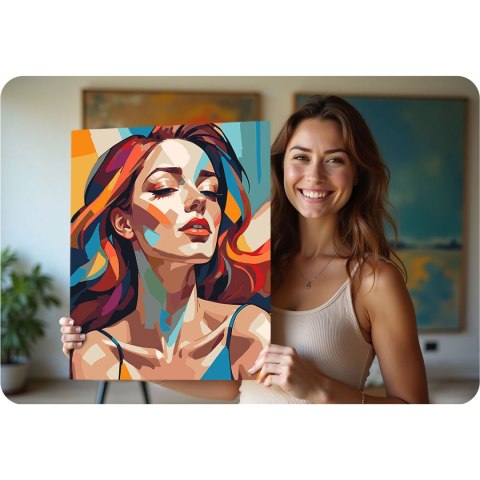 OBRAZ DO MALOWANIA PO NUMERACH 40X50 CM MASSIDO PORTRET KOBIETY OBRAZ DO MALOWANIA PO NUMERACH 40X50 CM MASSIDO PORTRET KOBIETY
