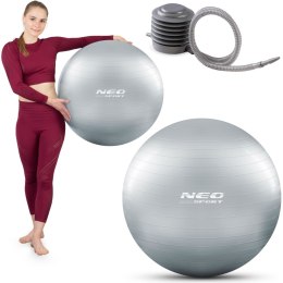 PIŁKA DO ĆWICZEŃ 65 CM NS-951 SREBRNA