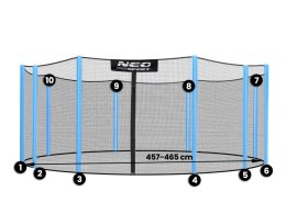 SIATKA ZEWNĘTRZNA NEOSPORT 465CM 15FT 10SŁ