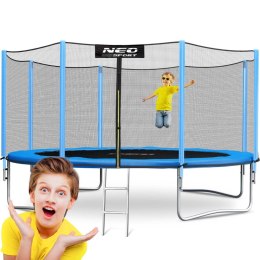 TRAMPOLINA OGRODOWA 13FT/404CM Z SIATKĄ ZEWNĘTRZNĄ I DRABINKĄ NEO-SPORT