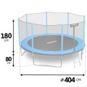 TRAMPOLINA OGRODOWA 13FT/404CM Z SIATKĄ ZEWNĘTRZNĄ I DRABINKĄ NEO-SPORT