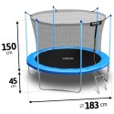 TRAMPOLINA OGRODOWA 6FT/183CM Z SIATKĄ WEWNĘTRZNĄ I DRABINKĄ NEO-SPORT