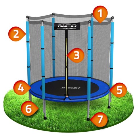 TRAMPOLINA OGRODOWA DLA DZIECI 140 CM 4,5FT NEO-SPORT TRAMPOLINA OGRODOWA DLA DZIECI 140 CM 4,5FT NEO-SPORT