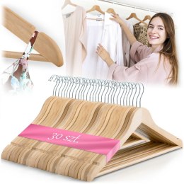 WIESZAKI NA UBRANIA DREWNIANE 30SZT MS-858 MASSIDO