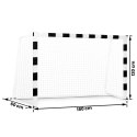 BRAMKA DO PIŁKI NOŻNEJ 180 X 120 X 60 CM NS-464 CZARNO-BIAŁA