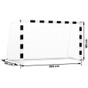BRAMKA DO PIŁKI NOŻNEJ 300 X 160 X 90 CM NS-460 CZARNO-BIAŁA