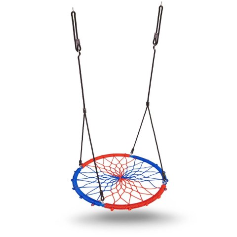 HUŚTAWKA BOCIANIE GNIAZDO SWINGO 95 CM NIEBIESKO-CZERWONA