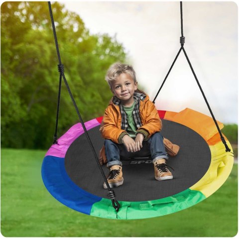 HUŚTAWKA BOCIANIE GNIAZDO SWINGO XXL WIELOKOLOROWA 120 CM HUŚTAWKA BOCIANIE GNIAZDO SWINGO XXL WIELOKOLOROWA 120 CM