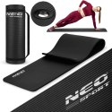 MATA DO ĆWICZEŃ Z OTWORAMI GRUBA 183 X 60 CM NEO-SPORT - 192000 CZARNA