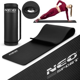 MATA DO ĆWICZEŃ Z OTWORAMI GRUBA 183 X 60 CM NEO-SPORT - 192000 CZARNA