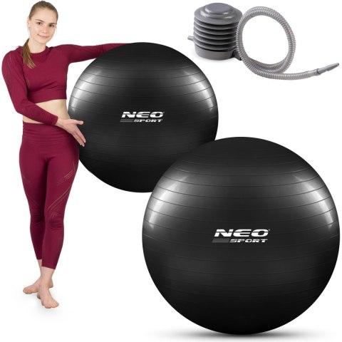 PIŁKA DO ĆWICZEŃ 75 CM NS-952 CZARNA PIŁKA DO ĆWICZEŃ 75 CM NS-952 CZARNA