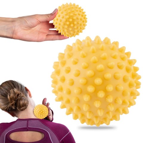 PIŁKA DO MASAŻU I FITNESS 9,5CM NS-957 ŻÓŁTA PIŁKA DO MASAŻU I FITNESS 9,5CM NS-957 ŻÓŁTA