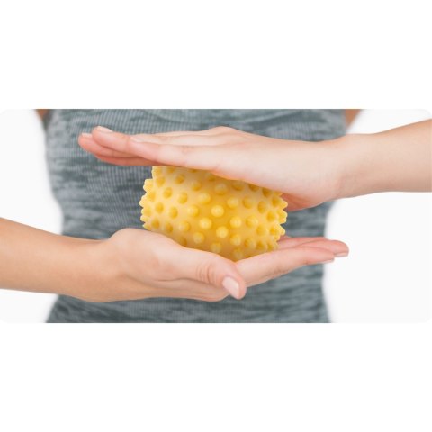 PIŁKA DO MASAŻU I FITNESS 9,5CM NS-957 ŻÓŁTA PIŁKA DO MASAŻU I FITNESS 9,5CM NS-957 ŻÓŁTA