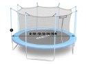 SŁUPEK DOLNY DO TRAMPOLINY Z SIATKĄ ZEWNĘTRZNĄ I WEWNĘTRZNĄ 8-15 FT NIEBIESKI NEO-SPORT