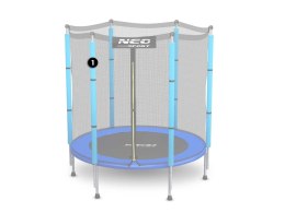 SŁUPEK GÓRNY DO TRAMPOLINY Z SIATKĄ ZEWNĘTRZNĄ 4,5 FT NIEBIESKI NEO-SPORT