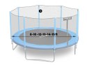 SŁUPEK GÓRNY DO TRAMPOLINY Z SIATKĄ ZEWNĘTRZNĄ 8-15 FT NIEBIESKI NEO-SPORT