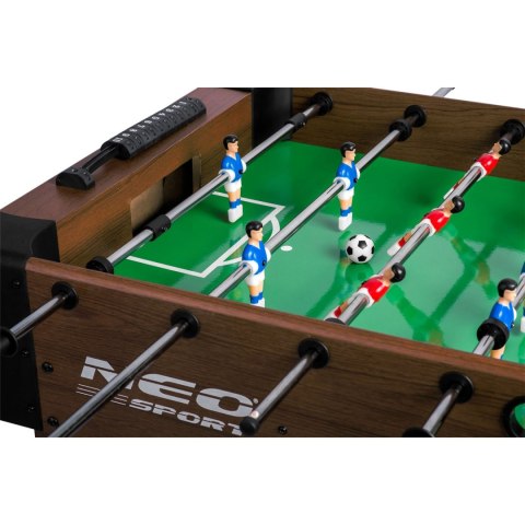 STÓŁ DO GRY W PIŁKARZYKI NEOSPORT 118X61X79 CM NS-804 CIEMNY BRĄZ STÓŁ DO GRY W PIŁKARZYKI NEOSPORT 118X61X79 CM NS-804 CIEMNY BRĄZ
