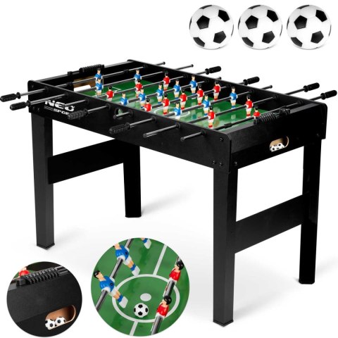 STÓŁ DO GRY W PIŁKARZYKI NEOSPORT 118X61X79 CM NS-805 CZARNY STÓŁ DO GRY W PIŁKARZYKI NEOSPORT 118X61X79 CM NS-805 CZARNY