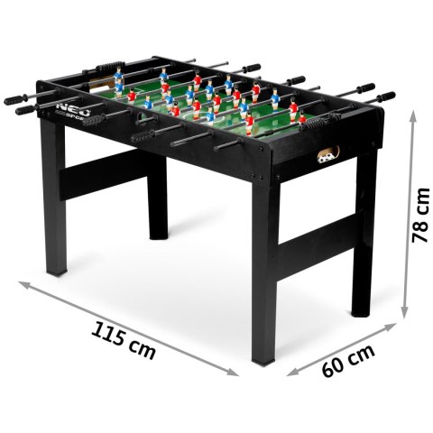 STÓŁ DO GRY W PIŁKARZYKI NEOSPORT 118X61X79 CM NS-805 CZARNY STÓŁ DO GRY W PIŁKARZYKI NEOSPORT 118X61X79 CM NS-805 CZARNY