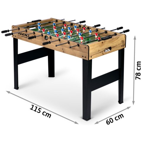STÓŁ DO GRY W PIŁKARZYKI NEOSPORT 118X61X79CM NS-805 DREWNIANY STÓŁ DO GRY W PIŁKARZYKI NEOSPORT 118X61X79CM NS-805 DREWNIANY
