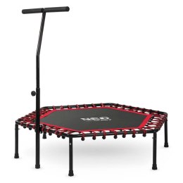 TRAMPOLINA FITNESS Z UCHWYTEM 127 CM NEO-SPORT - SZEŚCIOKĄTNA CZERWONA
