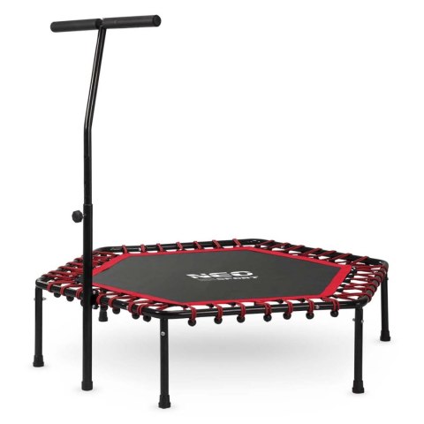 TRAMPOLINA FITNESS Z UCHWYTEM 127 CM NEO-SPORT - SZEŚCIOKĄTNA CZERWONA
