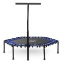 TRAMPOLINA FITNESS Z UCHWYTEM 127 CM NEO-SPORT - SZEŚCIOKĄTNA NIEBIESKA