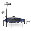 TRAMPOLINA FITNESS Z UCHWYTEM 127 CM NEO-SPORT - SZEŚCIOKĄTNA NIEBIESKA