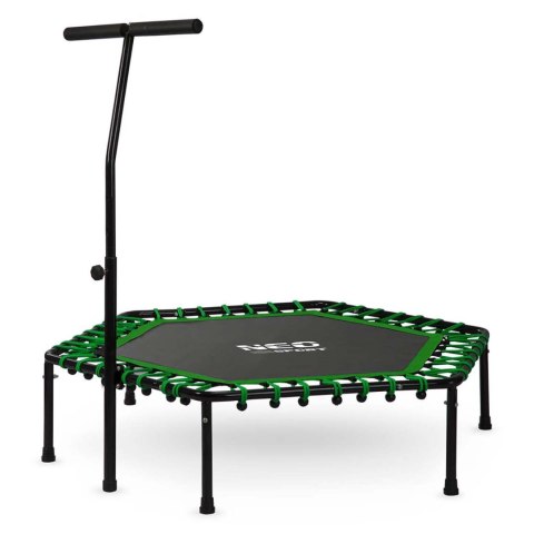 TRAMPOLINA FITNESS Z UCHWYTEM 127 CM NEO-SPORT - SZEŚCIOKĄTNA ZIELONA