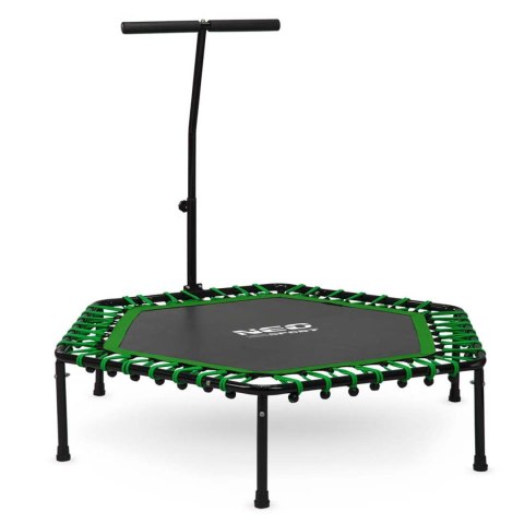TRAMPOLINA FITNESS Z UCHWYTEM 127 CM NEO-SPORT - SZEŚCIOKĄTNA ZIELONA