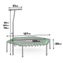 TRAMPOLINA FITNESS Z UCHWYTEM 127 CM NEO-SPORT - SZEŚCIOKĄTNA ZIELONA