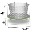 TRAMPOLINA OGRODOWA 10FT/312CM Z SIATKĄ WEWNĘTRZNĄ I DRABINKĄ NEO-SPORT