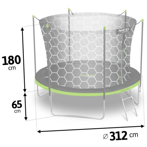 TRAMPOLINA OGRODOWA 10FT/312CM Z SIATKĄ WEWNĘTRZNĄ I DRABINKĄ NEO-SPORT TRAMPOLINA OGRODOWA 10FT/312CM Z SIATKĄ WEWNĘTRZNĄ I DRABINKĄ NEO-SPORT