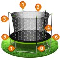 TRAMPOLINA OGRODOWA 10FT/312CM Z SIATKĄ WEWNĘTRZNĄ I DRABINKĄ NEO-SPORT