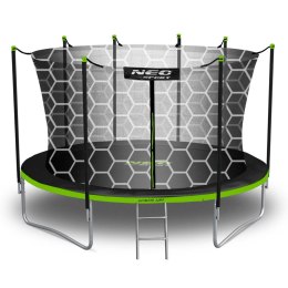 TRAMPOLINA OGRODOWA 12FT/374CM Z SIATKĄ WEWNĘTRZNĄ I DRABINKĄ NEO-SPORT