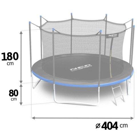 TRAMPOLINA OGRODOWA 13FT/404CM Z SIATKĄ WEWNĘTRZNĄ I DRABINKĄ NEO-SPORT TRAMPOLINA OGRODOWA 13FT/404CM Z SIATKĄ WEWNĘTRZNĄ I DRABINKĄ NEO-SPORT