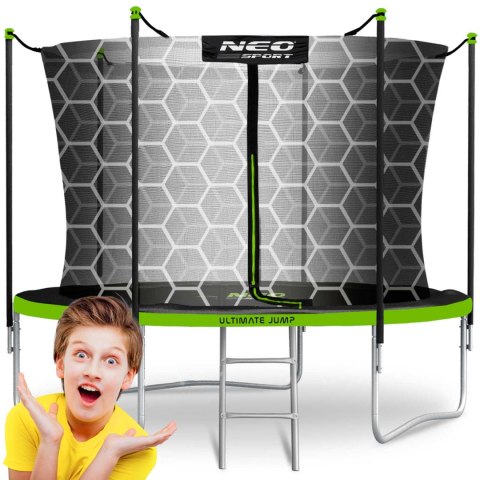 TRAMPOLINA OGRODOWA 8FT/252CM Z SIATKĄ WEWNĘTRZNĄ I DRABINKĄ NEO-SPORT TRAMPOLINA OGRODOWA 8FT/252CM Z SIATKĄ WEWNĘTRZNĄ I DRABINKĄ NEO-SPORT