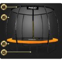 TRAMPOLINA OGRODOWA PROFILOWANA 10FT/312CMZ SIATKĄ WEWNĘTRZNĄ NEO-SPORT