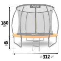 TRAMPOLINA OGRODOWA PROFILOWANA 10FT/312CMZ SIATKĄ WEWNĘTRZNĄ NEO-SPORT