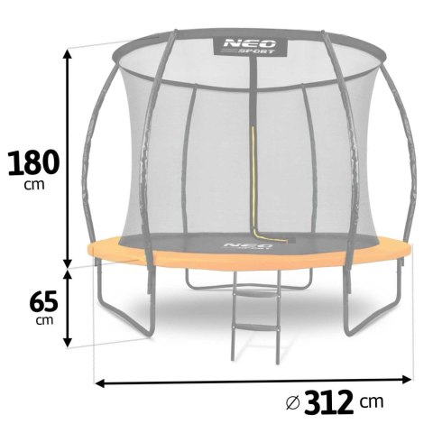 TRAMPOLINA OGRODOWA PROFILOWANA 10FT/312CMZ SIATKĄ WEWNĘTRZNĄ NEO-SPORT TRAMPOLINA OGRODOWA PROFILOWANA 10FT/312CMZ SIATKĄ WEWNĘTRZNĄ NEO-SPORT