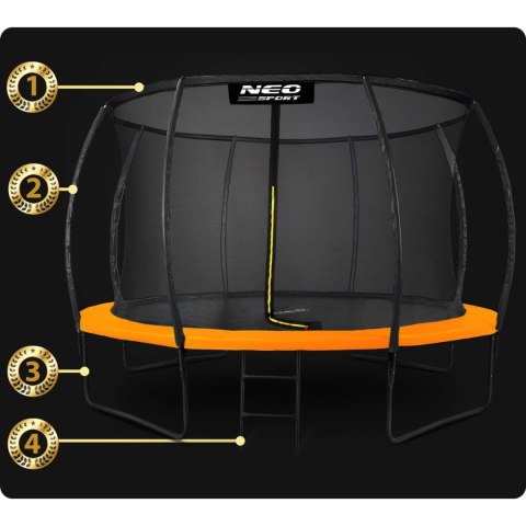TRAMPOLINA OGRODOWA PROFILOWANA 12FT/374CM Z SIATKĄ WEWNĘTRZNĄ NEO-SPORT TRAMPOLINA OGRODOWA PROFILOWANA 12FT/374CM Z SIATKĄ WEWNĘTRZNĄ NEO-SPORT