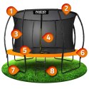 TRAMPOLINA OGRODOWA PROFILOWANA 12FT/374CM Z SIATKĄ WEWNĘTRZNĄ NEO-SPORT