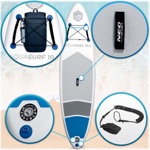 DESKA SUP AQUASURF 320 X 84 X 15 CM NEO-SPORT 170200 DESKA SUP AQUASURF 320 X 84 X 15 CM NEO-SPORT 170200