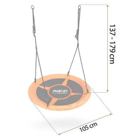HUŚTAWKA BOCIANIE GNIAZDO NEO-SPORT SWINGO 100 CM HUŚTAWKA BOCIANIE GNIAZDO NEO-SPORT SWINGO 100 CM