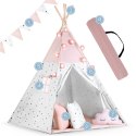 NAMIOT TIPI DLA DZIECI Z GIRLANDĄ I ŚWIATEŁKAMI NUKIDO - RÓŻOWY NAMIOT TIPI DLA DZIECI Z GIRLANDĄ I ŚWIATEŁKAMI NUKIDO - RÓŻOWY