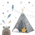 NAMIOT TIPI DLA DZIECI ZE ŚWIATEŁKAMI NUKIDO - SZARY W GWIAZDKI