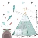 NAMIOT TIPI DLA DZIECI ZE ŚWIATEŁKAMI - MIĘTOWE W GWIAZDKI