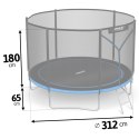TRAMPOLINA OGRODOWA 10FT/312CM Z SIATKĄ ZEWNĘTRZNĄ I DRABINKĄ NEO-SPORT