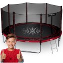 TRAMPOLINA OGRODOWA 12FT/374CM Z SIATKĄ ZEWNĘTRZNĄ I DRABINKĄ NEO-SPORT