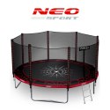 TRAMPOLINA OGRODOWA 12FT/374CM Z SIATKĄ ZEWNĘTRZNĄ I DRABINKĄ NEO-SPORT